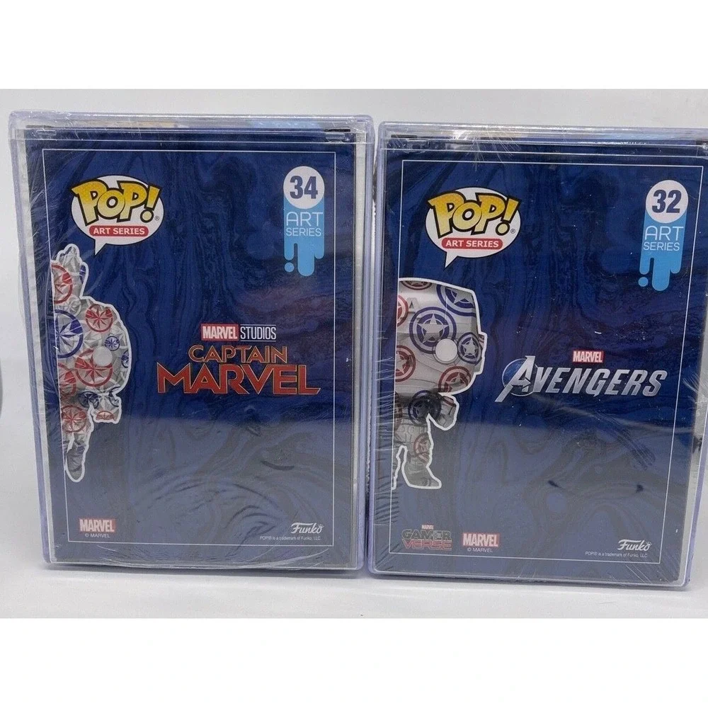 Funko Pop! Art Series‎ Marvel Avengers Captain America 32 and 34 NIB Set Target